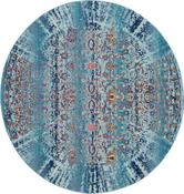 Nourison Vintage Kashan Rug VKA02 Blue - Round image
