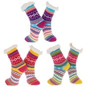 Nuzzles Ladies Nordic Stripe - Cozy Warm Socks &amp; Personal Care