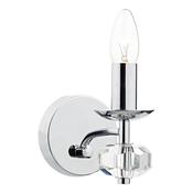 Oleana Wall Light Polished Chrome and Crystal Wall Fitting Light, Modern Lighting Collection Home Decor image