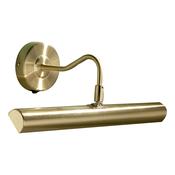 Onedin 2 Light Picture Wall Light Satin Brass Adjustable Modern Picture Wall Lamp with Rocker Switch image