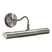Onedin 2 Light Picture Wall Light Satin Chrome Adjustable Modern Picture Wall Lamp with Rocker Switch image