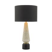 Onora Table Lamp with Black Shade – Terrazzo Resin Base, Matt Stone &amp; Black Finish, Home Decor Lighting image
