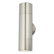 Ortega Outdoor 2 Light Wall Light Brushed Alluminium Outdoor Wall Lamp for Modern Home Decor image
