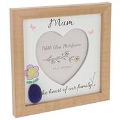 Pebble Glass Photo Frame Mum - Elegant Homeware Picture Frame image