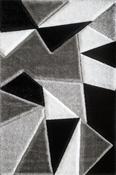 Pluton Geometric Rug - Black Grey image