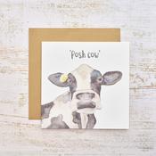 Posh Cow Friesian with Daisy Card image