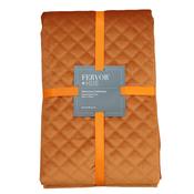 F+H Quilted Velvet Throw Copper 130x270 cm - Quilted Throw Soft Furnishings image
