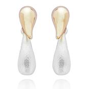 Raindrops Two Tone Double Droplet Earrings image