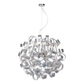 Rawley 12 Light Pendant Brushed Aluminium and Polished Chrome - Contemporary Lighting Collection image