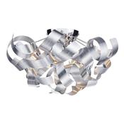 Rawley 4 Light Flush Brushed Aluminium and Polished Chrome Modern Elegance Lighting Collection image