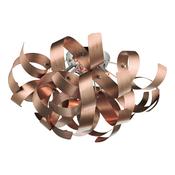 Rawley 4 Light Flush Brushed Copper and Polished Chrome for Contemporary Home Decor image