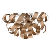 Rawley 5 Light Flush Brushed Copper and Polished Chrome Ceiling Flush Light Fixture image