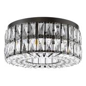 Relena 4 Light Flush Matt Black and Crystal image