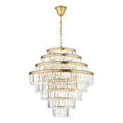 Rhapsody 12 Light Chandelier Crystal and Natural Brass image