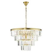 Rhapsody 6 Light Chandelier Crystal and Natural Brass image