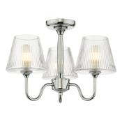 Rimaz 3 Light Semi-Flush Bathroom Ceiling Light Polished Chrome IP44 image