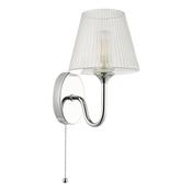 Rimaz Bathroom Wall Light Polished Chrome and Ribbed Glass IP44 image