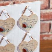 Robin Pebble Heart Hanger