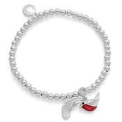 Robins Appear Feather and Robin Silver Plated Bracelet image