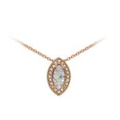 Tipperary Crystal Rose Gold Marquise Cut Pendant