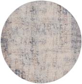 Nourison Rustic Textures Rug RUS01 Grey Beige Round image
