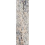 Nourison Rustic Textures Rug RUS01 Grey Beige Runner image