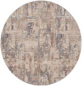 Nourison Rustic Textures Rug RUS06 Beige Grey Round image