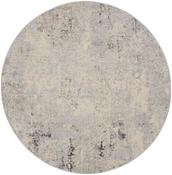 Nourison Rustic Textures Rug RUS07 Grey Beige Round image