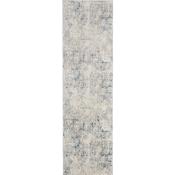 Nourison Rustic Textures Rug RUS07 Ivory Grey Blue Runner image