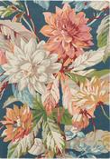 Sanderson Dahlia &amp; Rosehip Floral Rug Teal image