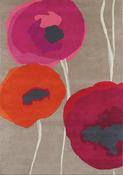 Sanderson Poppies Floral Rug Red Orange image