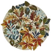 Sanderson Robins Wood Floral Rug Russle Brown Round image