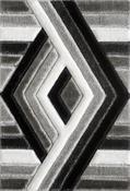 Saturn Geometric Rug - Black Grey image