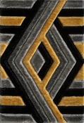 Saturn Geometric Rug - Grey Gold image