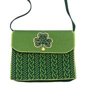 Shamrock Emblem Knit Shoulder Bag image