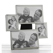 Shiny Silver Collage Frame 4 Pictures - Home Accessories Collection image