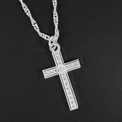Sparkle Cross Silver Plated Necklace image