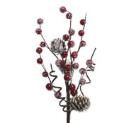Spray Foam Snow Berries Pinecone – Elegant Christmas Brunch Home Decoration