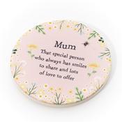 Spring Floral Mum Ceramic Coasters Set of 4 image