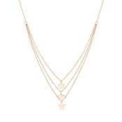 Tipperary Crystal Star Triple Gold Necklace – Elegant Women's Jewellery Necklace with Adjustable Chain &amp; Gift Box image