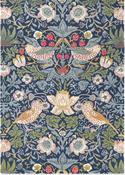 Morris &amp; Co Strawberry Thief Floral Rug Indigo image
