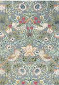 Morris &amp; Co Strawberry Thief Floral Rug Slate image