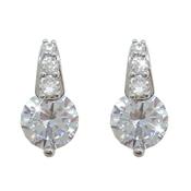 Tipperary Crystal Stud Earrings With Pave Bale