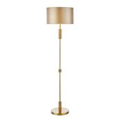 Sylvester Floor Lamp Antique Brass and Glass with Taupe Shade image