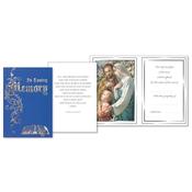 Sympathy Mass Card Blue Cover Holy Family