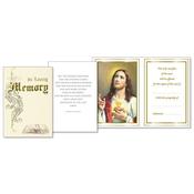 Sympathy Mass Card Cream Cover Sacred Heart