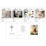 Sympathy Mass Card Double Fold Silver Foil
