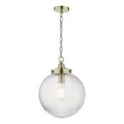 Tamara 1 Light Single Pendant Antique Brass