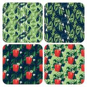 The Recipe Thief Peas &amp; Paprika Cork-Backed Placemats Set of 4 image