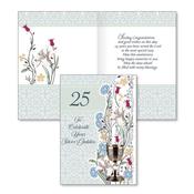 To Celebrate Your Silver Jubilee Card Floral 25 image
